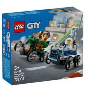 LEGO city set 60459 Airplane vs. Hospital Bed Race Car Pack new in sealed box